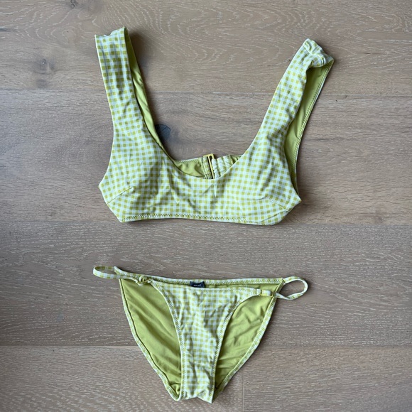 American Eagle Aerie Green Gingham - Picture 1 of 5